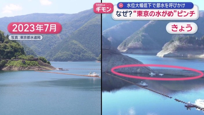 船着き場のような島が見えている