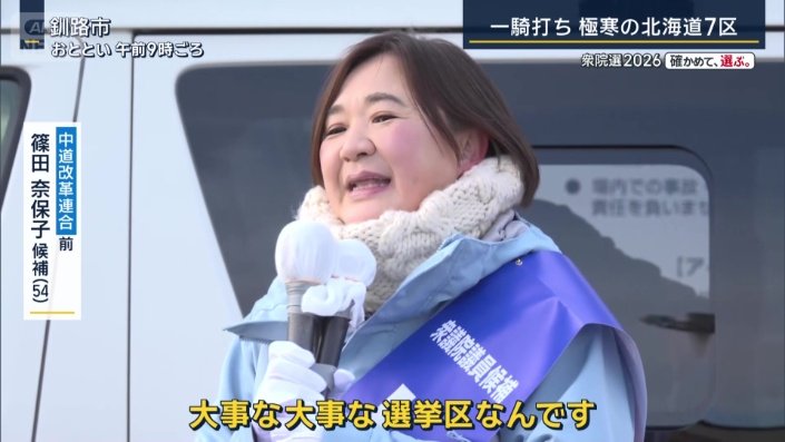 中道改革連合・前 篠田奈保子候補(54)