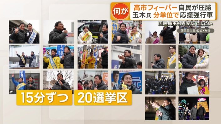 1日で15分ずつ都内20の選挙区を回る