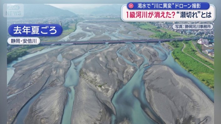 去年夏ごろの安倍川