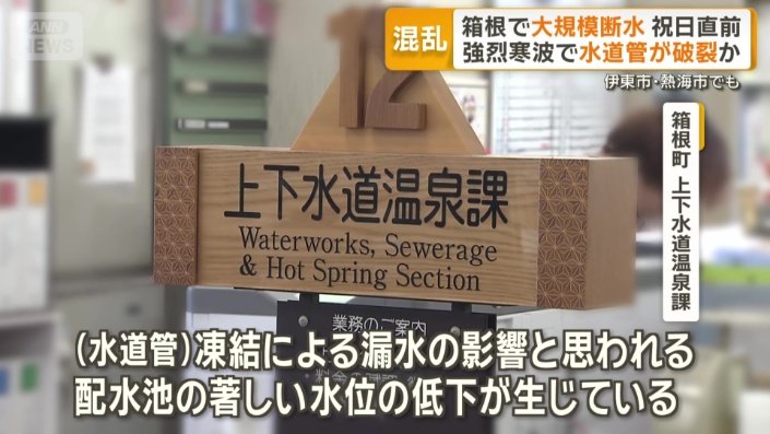 原因は、強烈な寒波