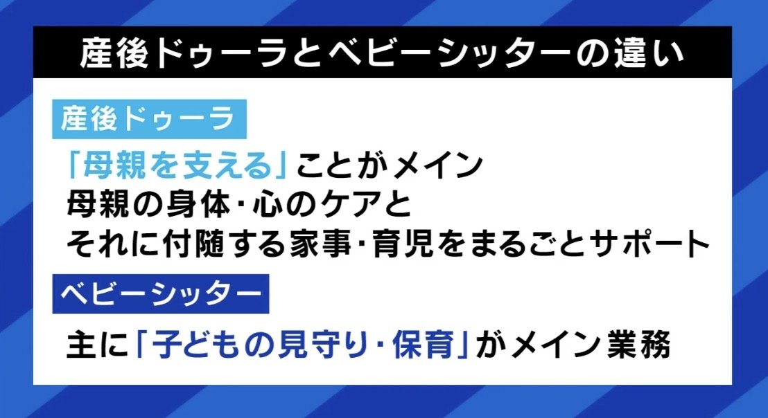 ベビーシッターとの違い