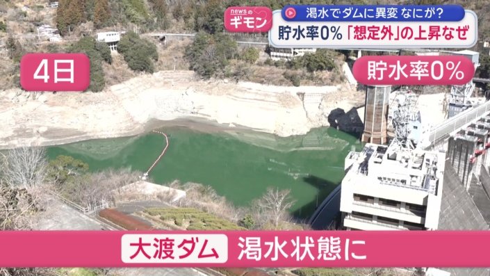 4日の大渡ダム