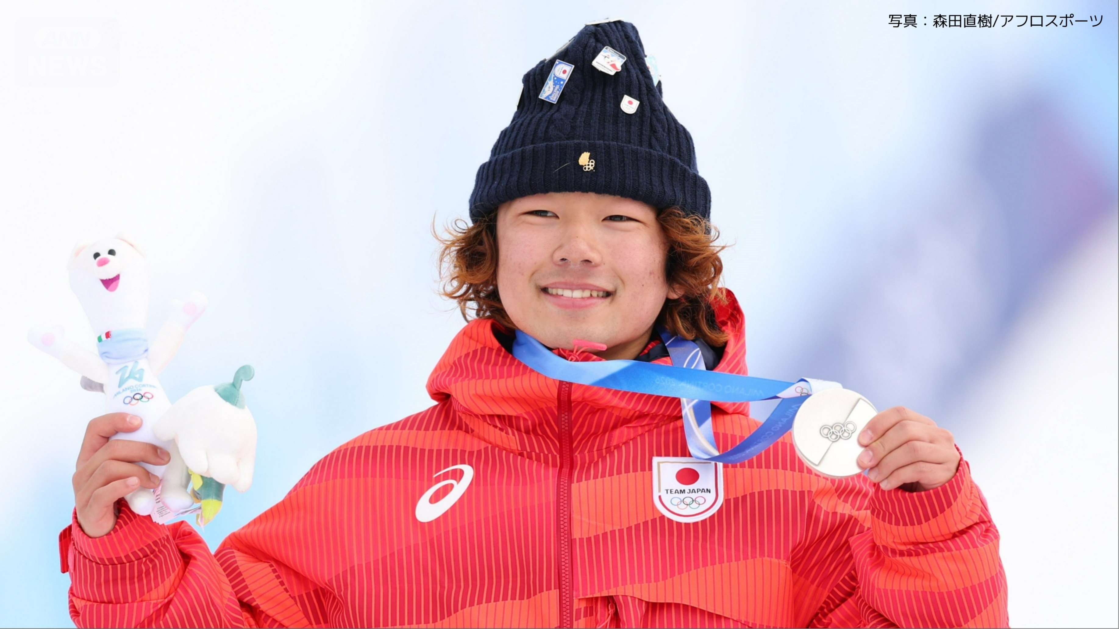 スノーボード男子スロープスタイル 銀メダルの長谷川帝勝/