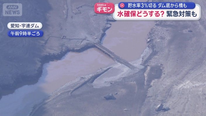 普段は見ることのない橋が…