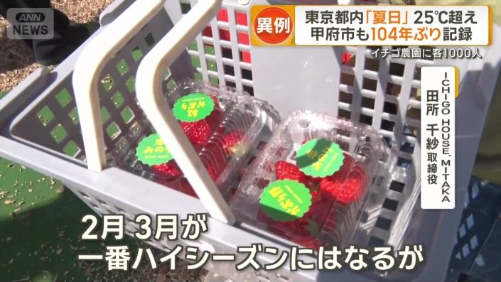 「暖かいとお客さんの入りは多い」