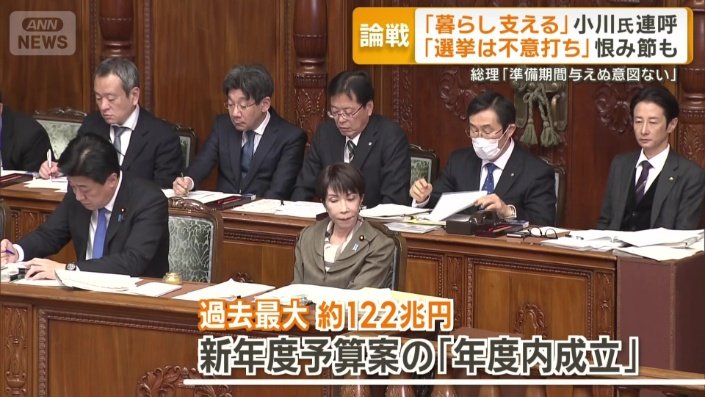 122兆円の新年度予算案の「年度内成立」