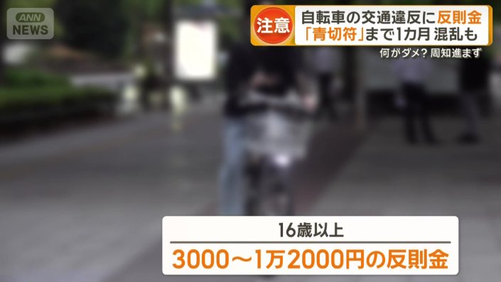 16歳以上対象で3000〜1万2000円の反則金