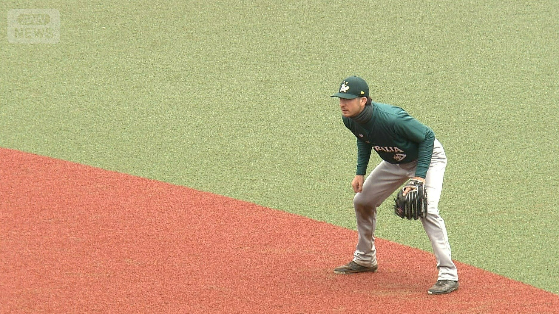 練習をするカリル選手