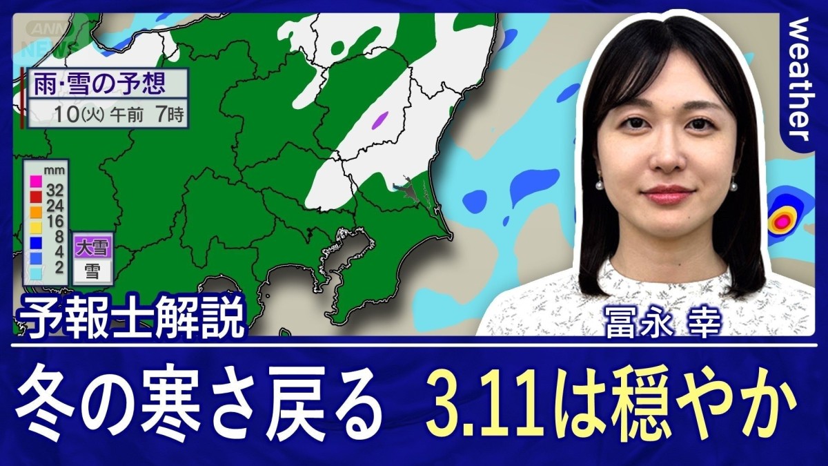 今週は寒の戻り　関東北部は積雪の可能性