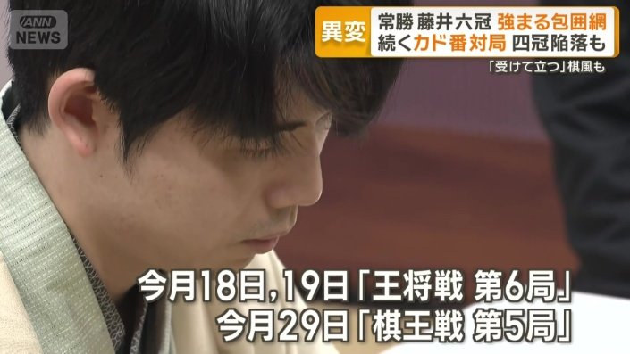 重要な対局に臨む藤井六冠