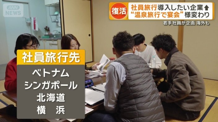 社員旅行のコースや内容を企画する実行委員