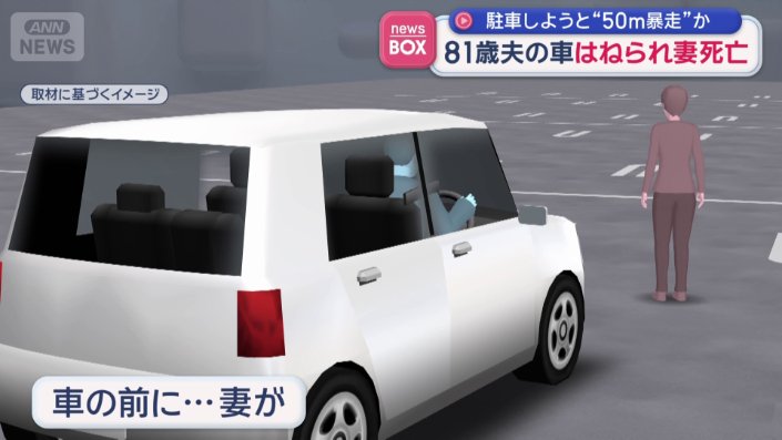 急発進した時 車の前に妻がいた