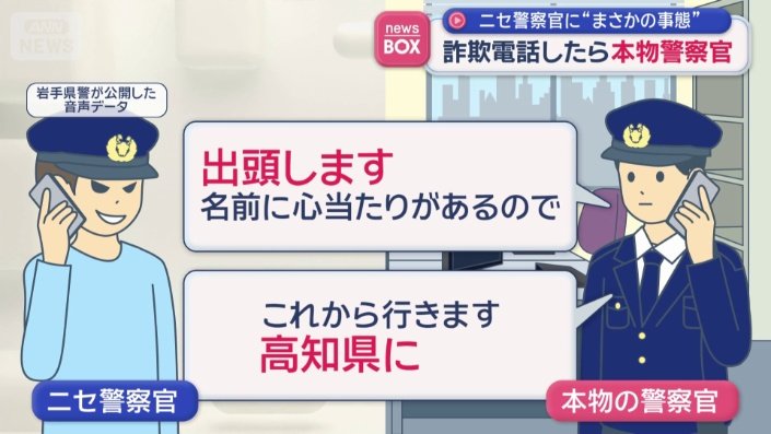 本物の警察官はだまされた作戦に