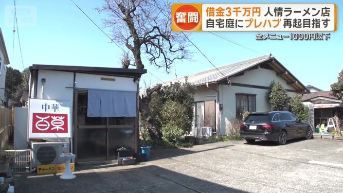 プレハブの店内はおよそ6畳