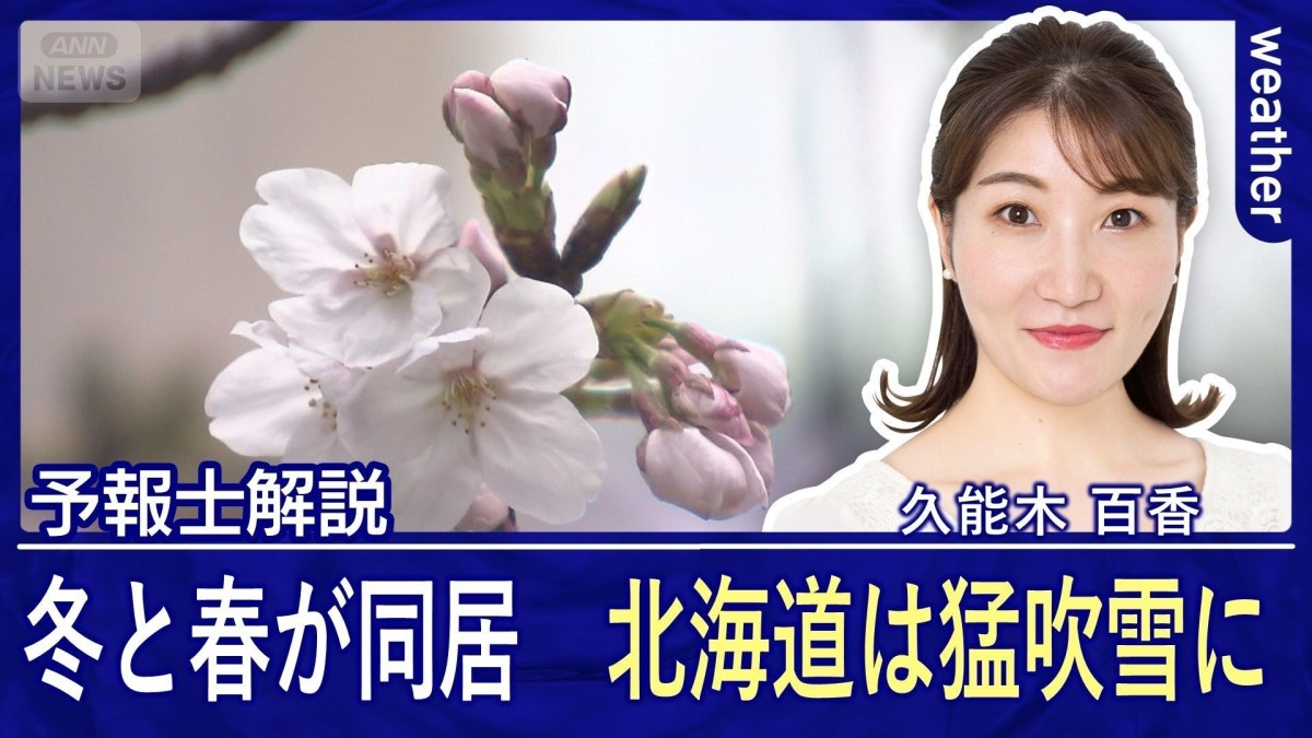 冬と春が同居　3連休は北海道で猛吹雪に　関東から西ではサクラ咲き進む暖かさ