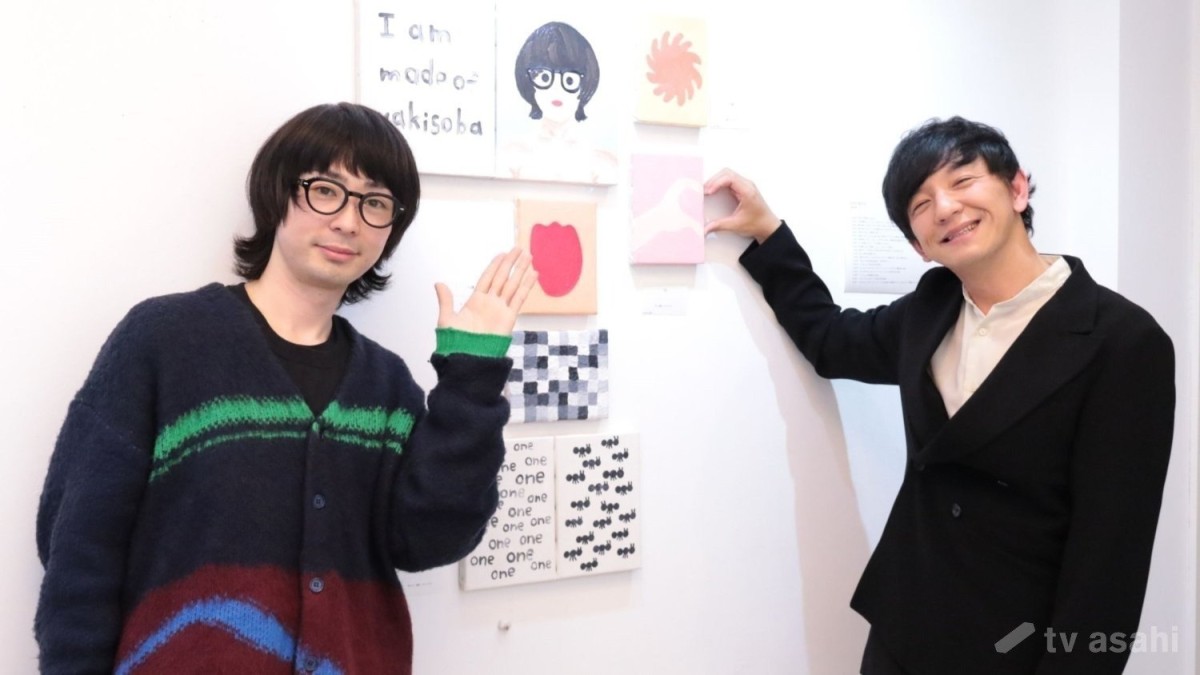 【エンタメ取材現場】ひろたあきら、お笑いトリオ「パンサー」向井慧　初個展「あるくいるか」取材会
