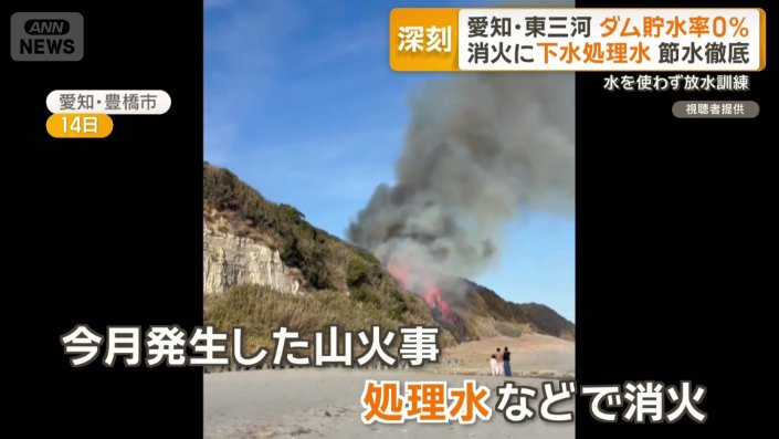 山火事 愛知・豊橋市