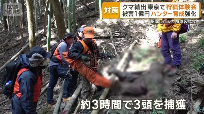 3時間で3頭のシカを駆除