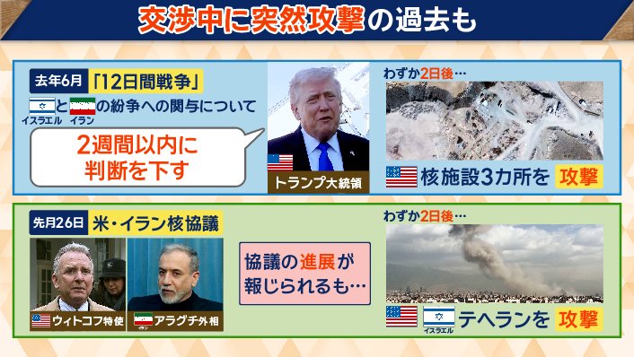 交渉中に突然攻撃の過去も