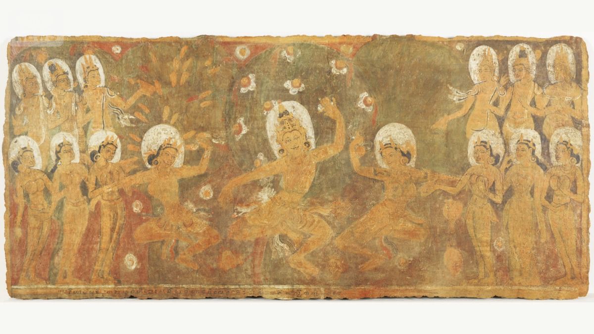 グービャウッヂー寺院(ミンカバー)壁画「ダンス」(提供:東京藝術大学)クローン文化財