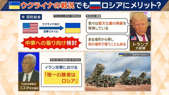 ウクライナの戦況でもロシアにメリット?