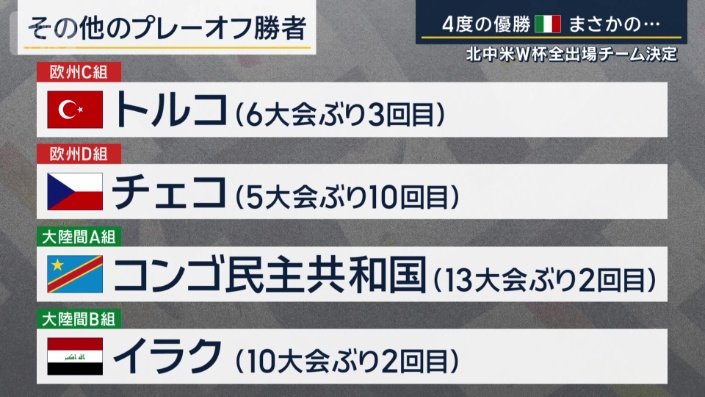 その他のプレーオフ勝者