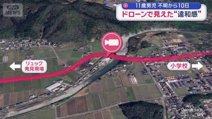 幹線道路を映した防犯カメラ