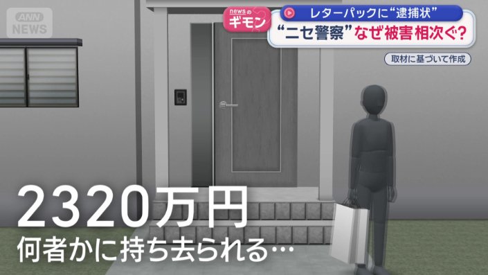 玄関先にお金を置き…