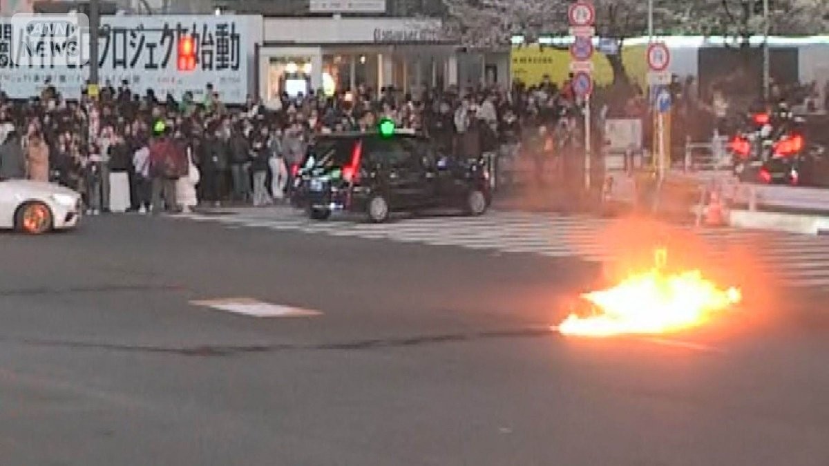 渋谷スクランブル交差点で液体まき…“火をつけた”男の身柄確保