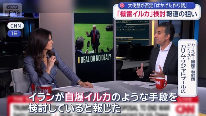 カーネギー国際平和財団　アナリスト　カリム･サジャドプール氏（右）