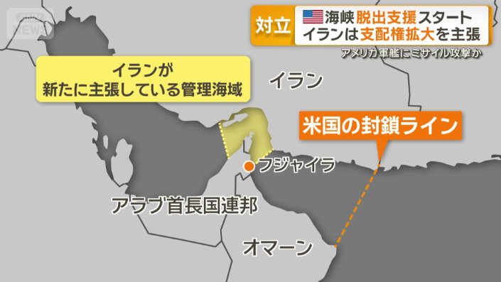 イランが新たに主張しているホルムズ海峡の管理海域
