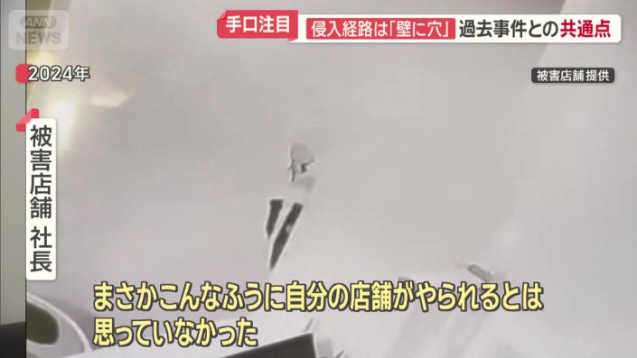 壁は店のショーケースの裏側につながっていた
