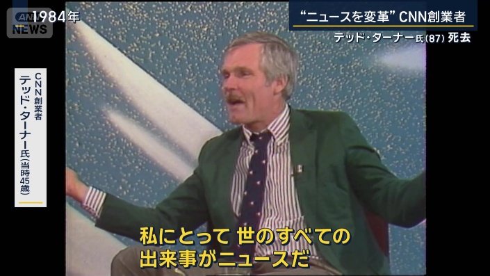 CNN創業者　テッド・ターナー氏（当時45）