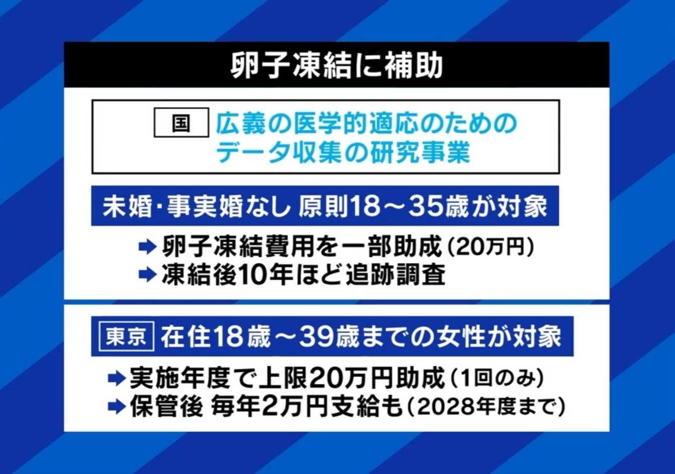 卵子凍結に補助