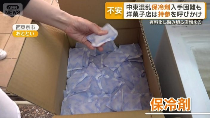 常温の状態で仕入れた保冷剤