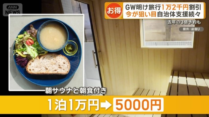 宿泊施設「盆宿U」の半額プラン