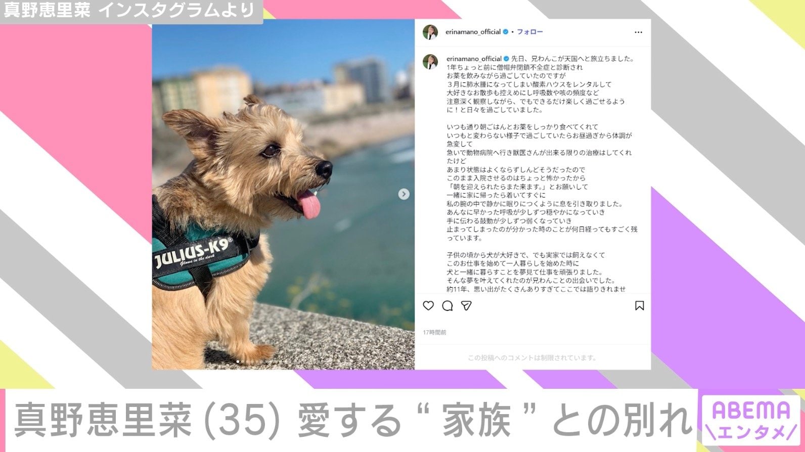 真野恵里菜 Instagramより