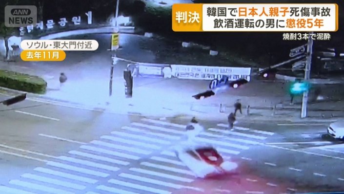 信号を無視した白い車