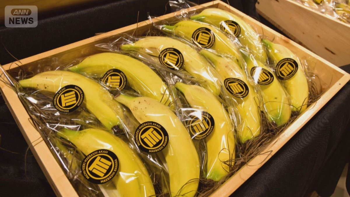 「まえばしバナナ」道の駅で連日完売　敷地内のハウスで栽培　皮まで食べられる