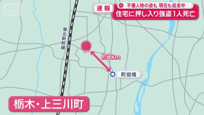 事件が起きたのは栃木県上三川町