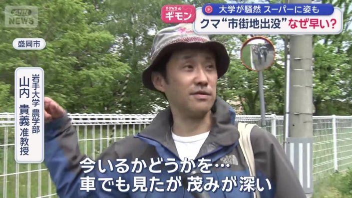 クマの生態に詳しい岩手大学の山内貴義准教授