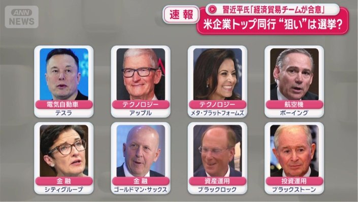 17人ものビジネス界のトップを連れてきた
