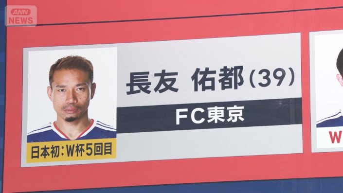 5度目の出場となる長友選手