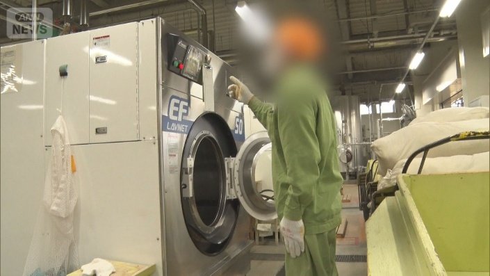 受刑者たちの服などを洗濯する「洗濯工場」