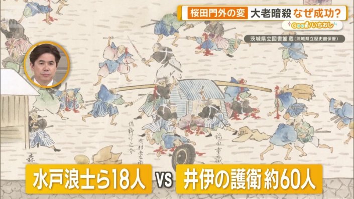 水戸浪士ら18人vs井伊の護衛約60人