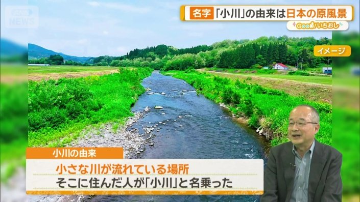 「小川」の由来は