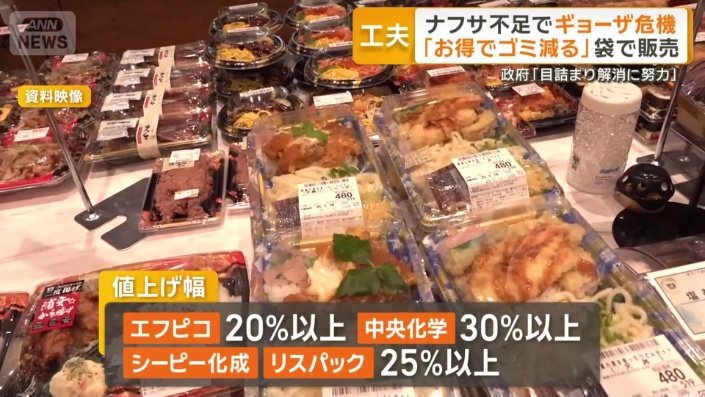 食品容器大手4社は価格を引き上げを発表