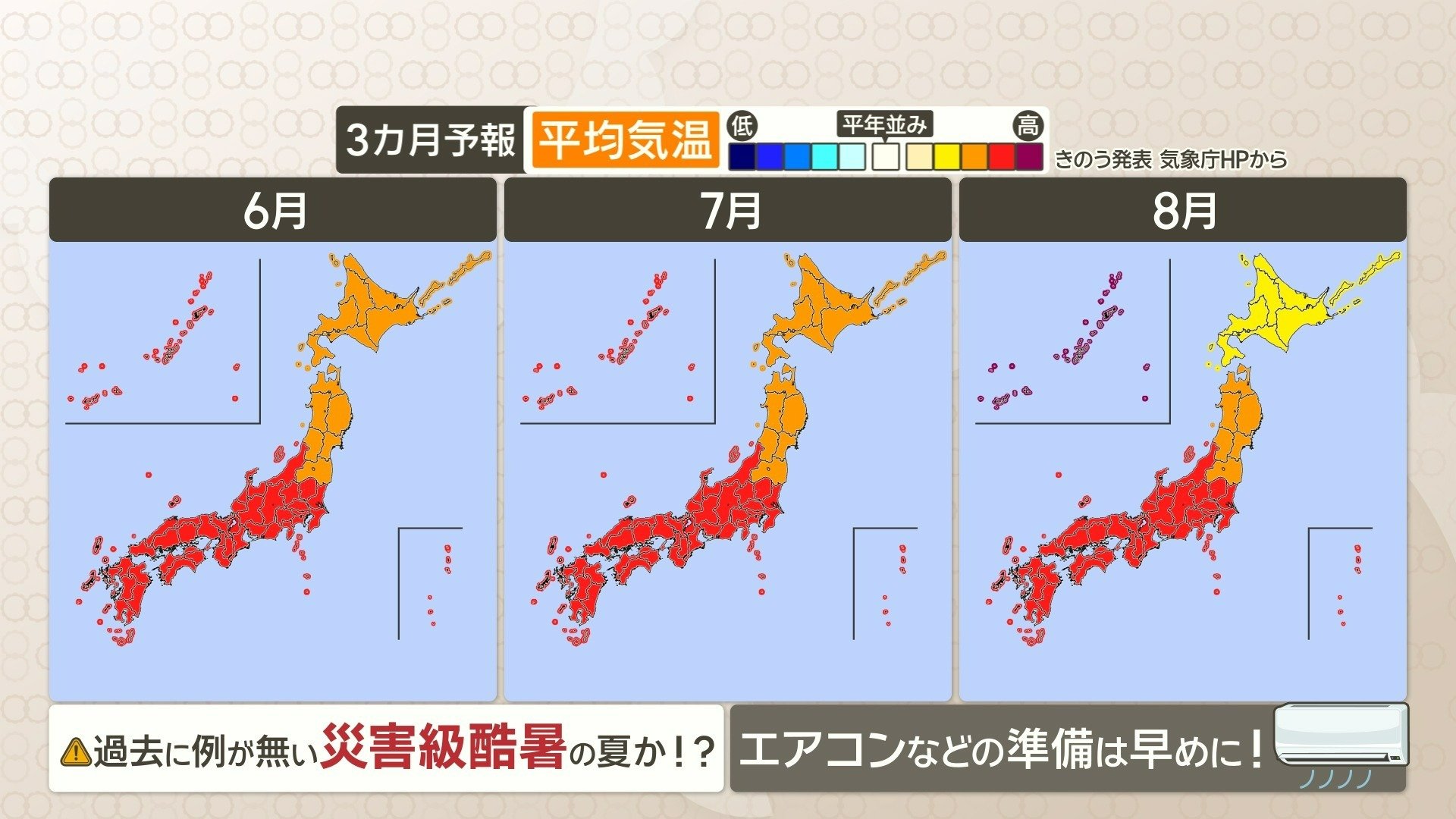 今夏も酷暑のおそれ