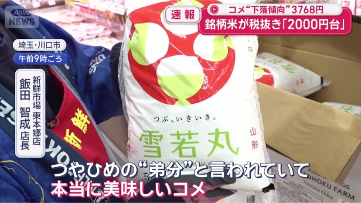 山形県産の雪若丸